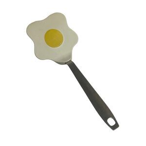 Gadjit 8.25" Fried Egg Shape Spatula Heat Resistant Silicone Metal Handle